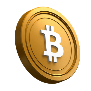 Moneda Bitcoin BTC ladeada como elemento visual dentro de la sección de presentación